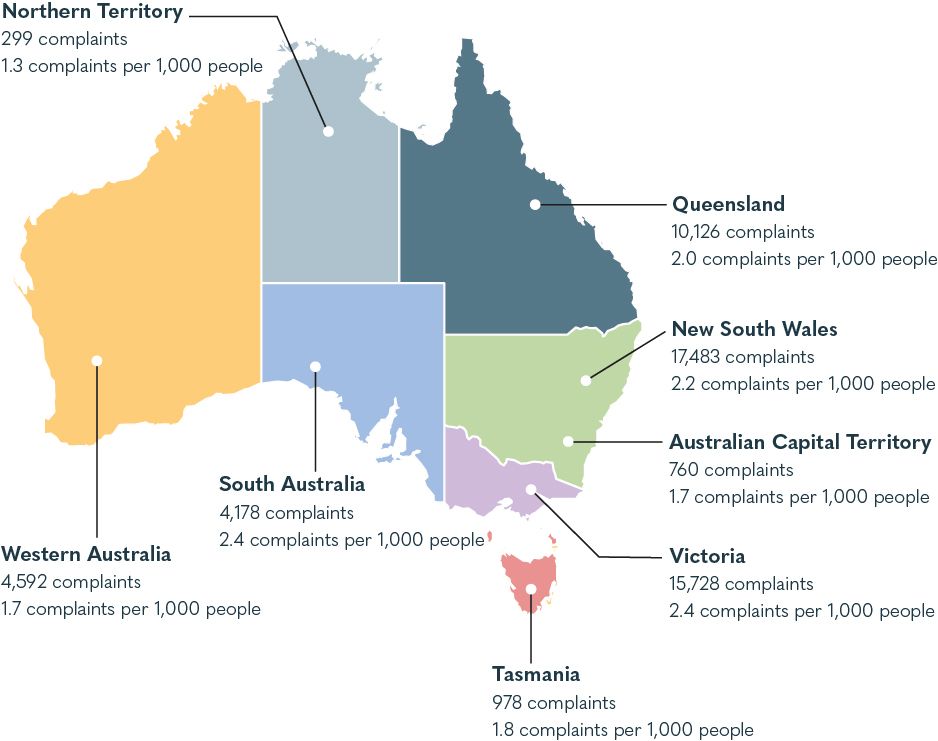Complaints by state 2024 25