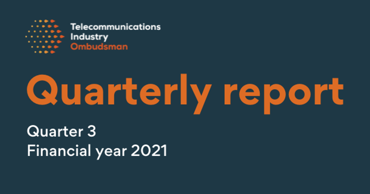 Quarterly report - Quarter 3 FY2021