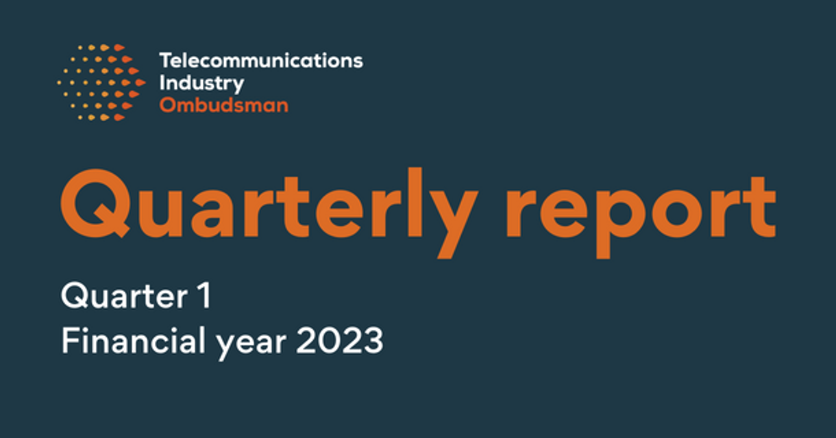 Quarterly report - Quarter 1 FY2023